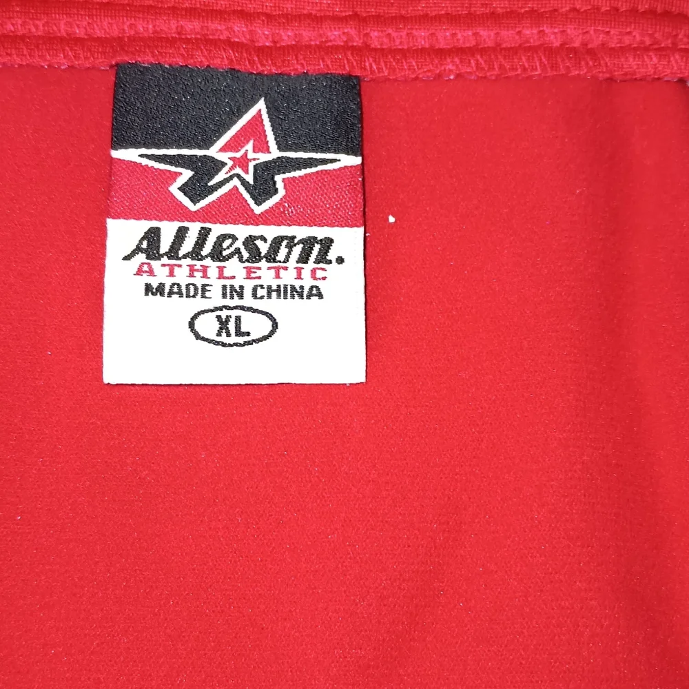 Men's Alleson‎ Red and White Athletic Jacket XL